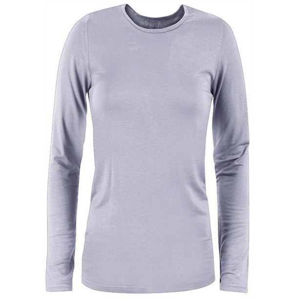 T Flex Womens Comfort Long Sleeve T-Shirt Underscrub Tee Layering Shirt Uniform